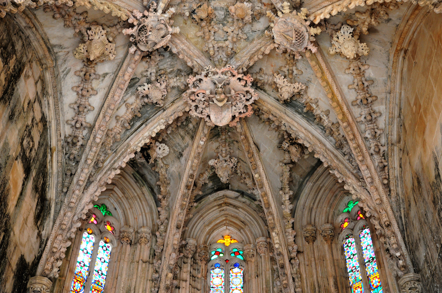 Interior Of Monastery Of Batalha In Portugal