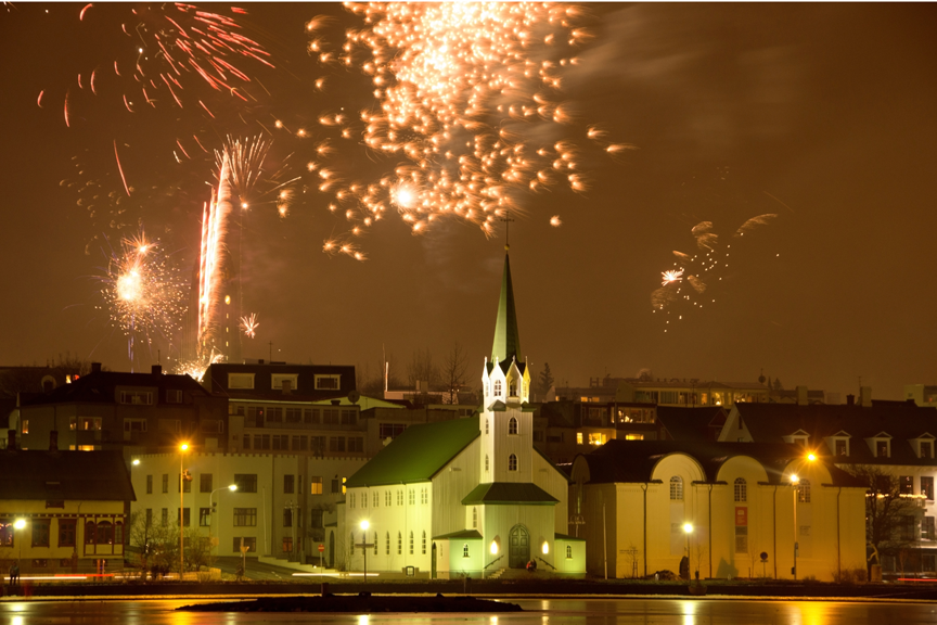 Gražiausios Europos vietos sutikti Naujuosius metus-Reikjavikas