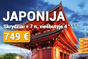 japonija pigūs skrydžiai. Pigi kelionė į Japoniją su Skrendu.lt